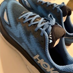 Hoka Men's Black and Blue Athletic Shoes